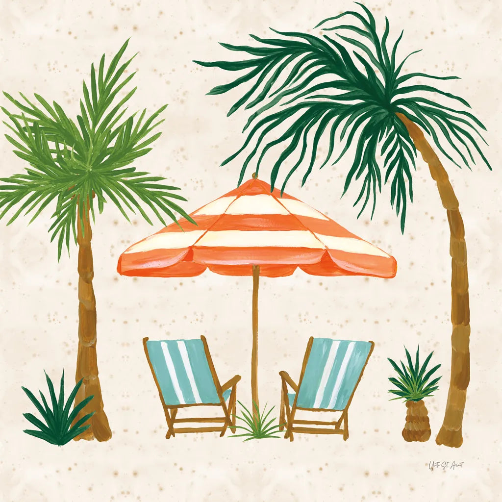 Beach Day III by Yvette St. Amant. SKU 98782a. Archival Giclee Fine art print for wall decor.