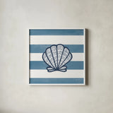 Beachcomber I by Yvette St. Amant. Shown in a crisp white glass frame for a clean and minimalist style. Available as an archival giclee rolled canvas, fine art paper, or poster print. SKU 88430a.