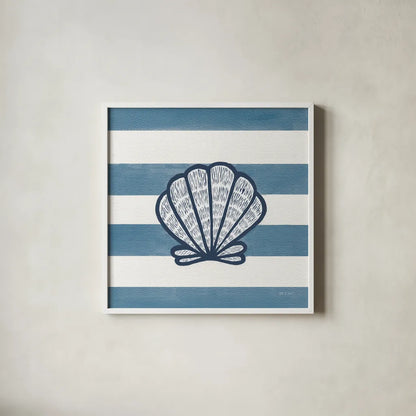 Beachcomber I by Yvette St. Amant. Shown in a crisp white glass frame for a clean and minimalist style. Available as an archival giclee rolled canvas, fine art paper, or poster print. SKU 88430a.