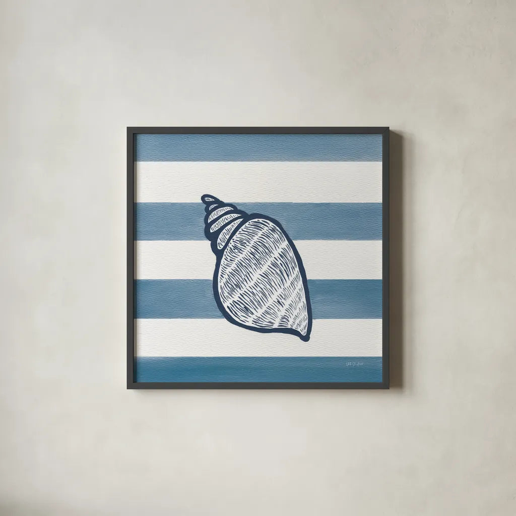 Beachcomber II by Yvette St. Amant. Shown in a sleek black glass frame for a contemporary gallery look. Available as an archival giclee rolled canvas, fine art paper, or poster print. SKU 88431a.