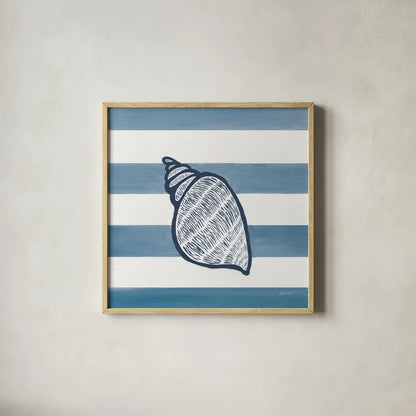 Beachcomber II by Yvette St. Amant. Shown in a natural wood glass frame for a timeless modern aesthetic. Available as an archival giclee rolled canvas, fine art paper, or poster print. SKU 88431a.