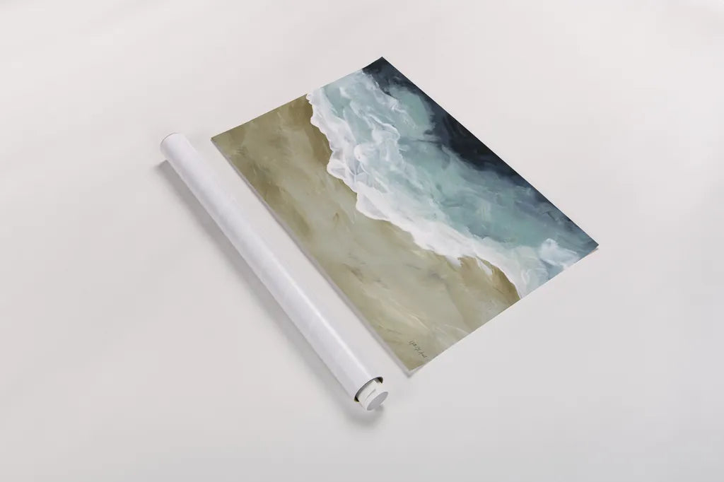 Beachscape II by Yvette St. Amant. shown as a rolled paper print. Available as archival giclee rolled canvas, fine art paper, or poster print. SKU 99241i.