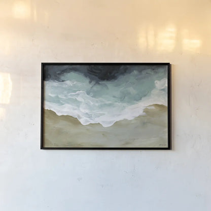Beachscape II by Yvette St. Amant. shown as a paper print in a black flame. Available as a archival giclee rolled canvas, fine art paper, or poster print. SKU 99241i.