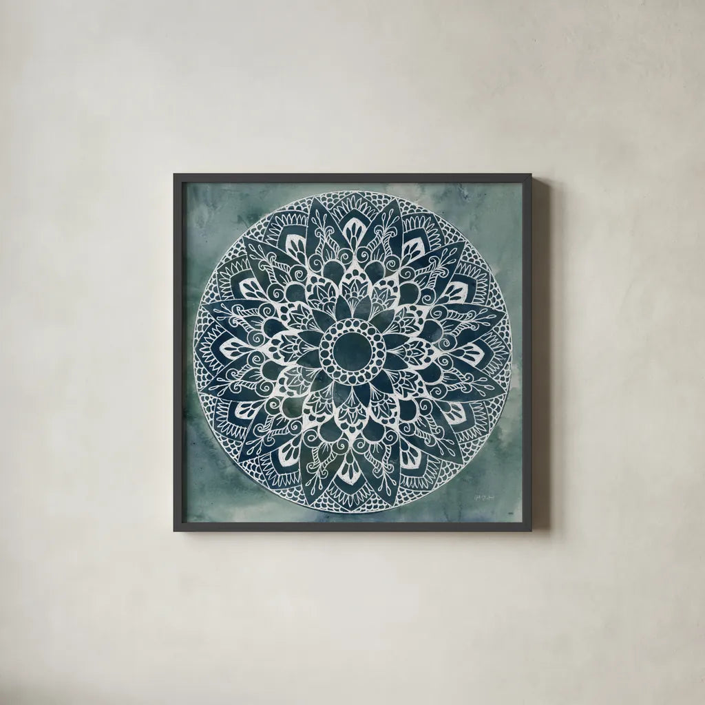 Beauty of India by Yvette St. Amant. Shown in a sleek black glass frame for a contemporary gallery look. Available as an archival giclee rolled canvas, fine art paper, or poster print. SKU 90958a.