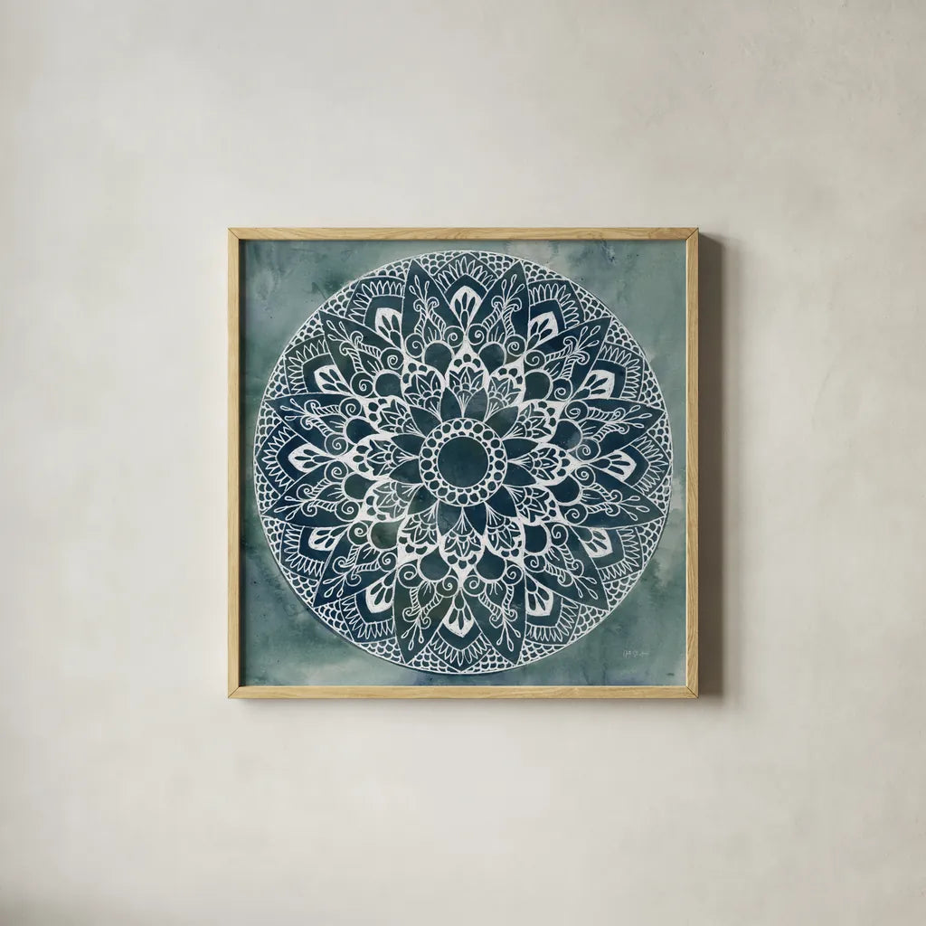 Beauty of India by Yvette St. Amant. Shown in a natural wood glass frame for a timeless modern aesthetic. Available as an archival giclee rolled canvas, fine art paper, or poster print. SKU 90958a.