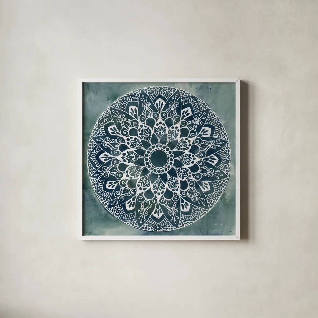 Beauty of India by Yvette St. Amant. Shown in a crisp white glass frame for a clean and minimalist style. Available as an archival giclee rolled canvas, fine art paper, or poster print. SKU 90958a.