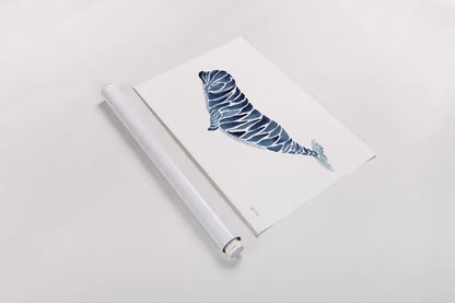 Beluga Whale by Yvette St. Amant. shown as a rolled paper print. Available as archival giclee rolled canvas, fine art paper, or poster print. SKU 90113i.