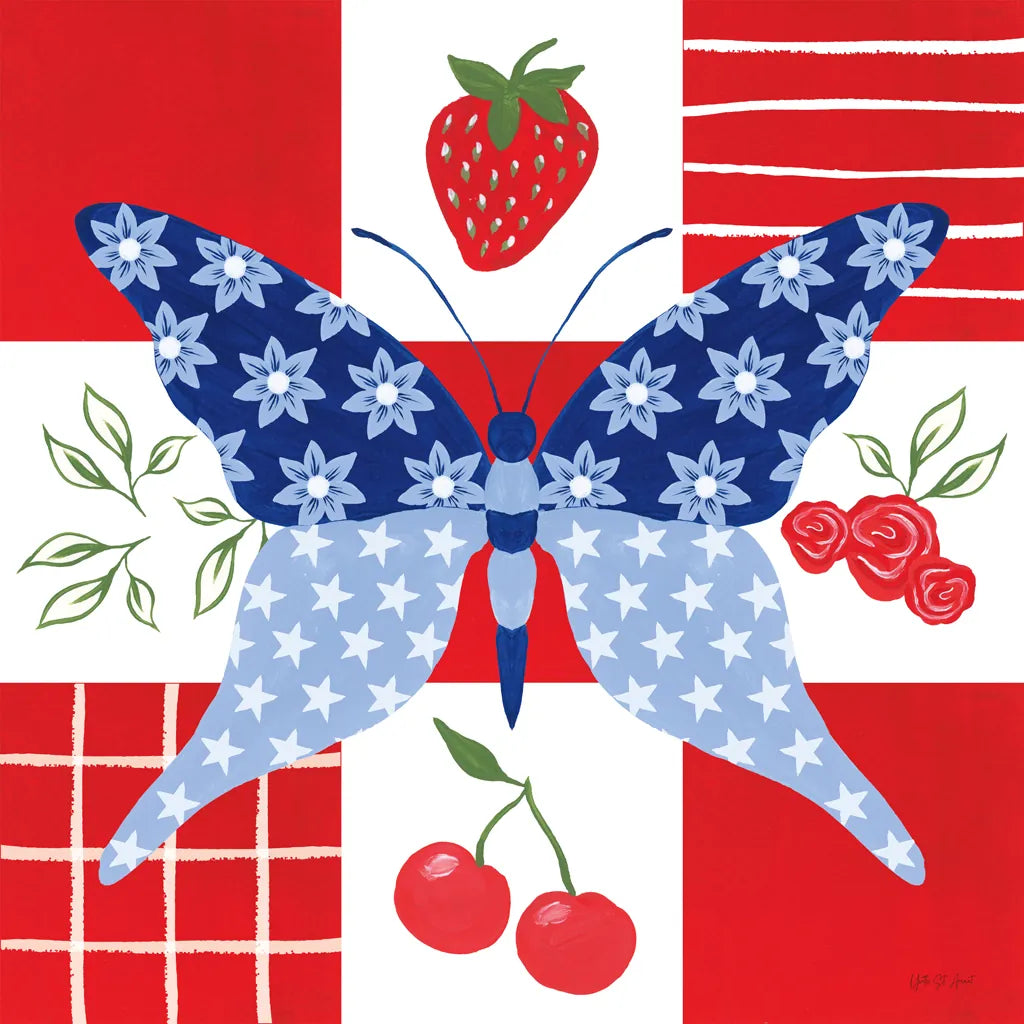 Berry Americana IV by Yvette St. Amant. SKU 97653a. Archival Giclee Fine art print for wall decor.