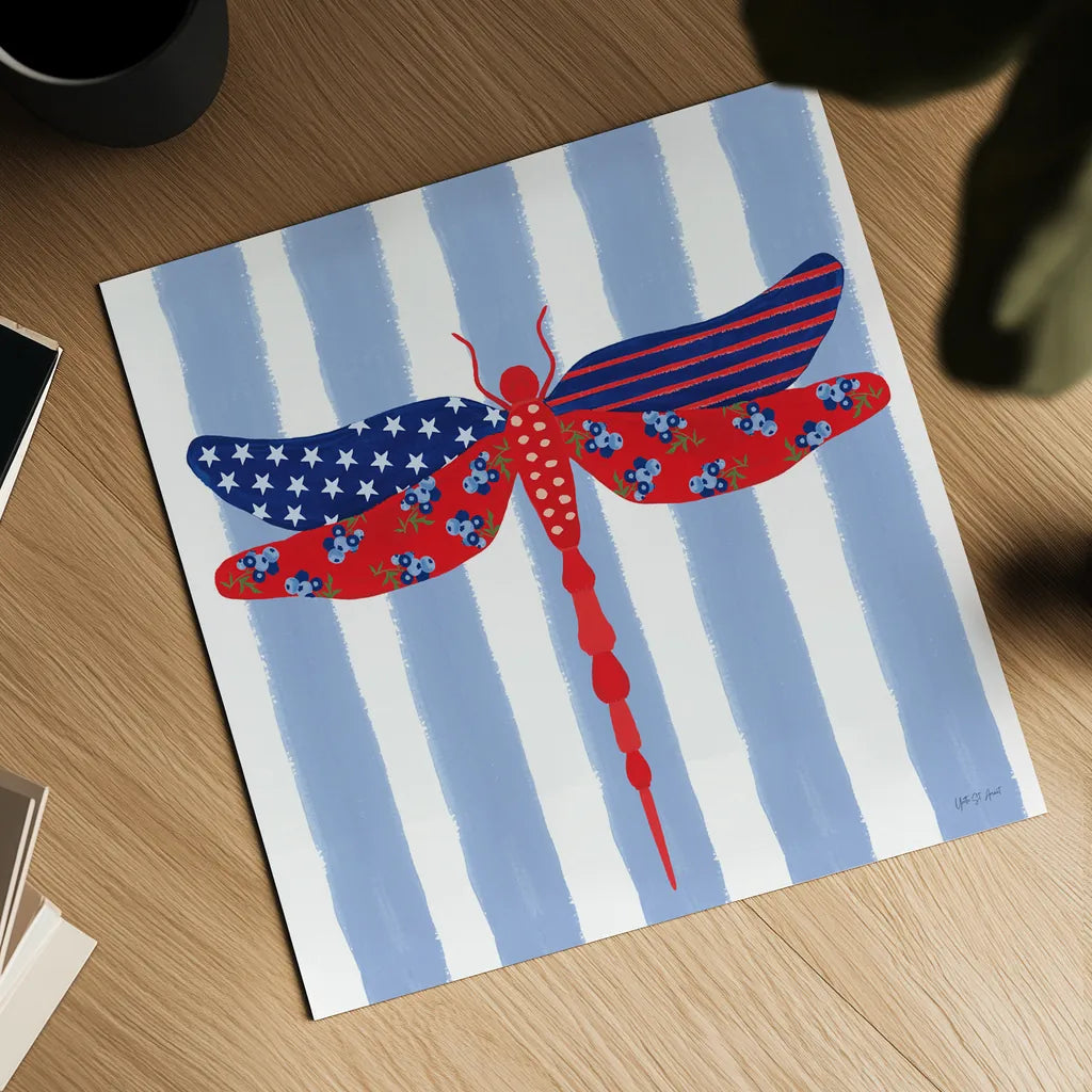 Berry Americana IX by Yvette St. Amant. Shown as a detailed flat fine art print, highlighting archival giclee quality. Available as an archival giclee rolled canvas, fine art paper, or poster print. SKU 97658a.