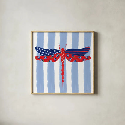 Berry Americana IX by Yvette St. Amant. Shown in a natural wood glass frame for a timeless modern aesthetic. Available as an archival giclee rolled canvas, fine art paper, or poster print. SKU 97658a.