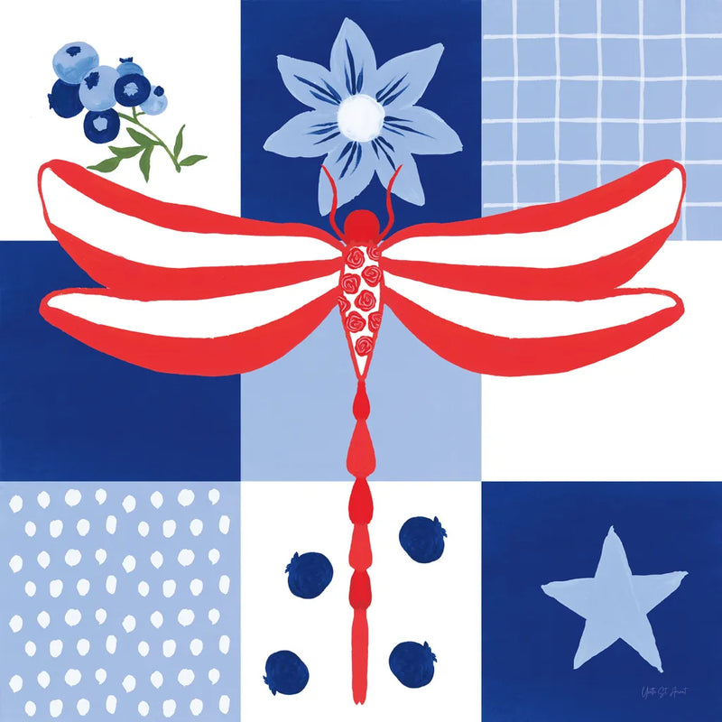 Berry Americana V by Yvette St. Amant. SKU 97654a. Archival Giclee Fine art print for wall decor.