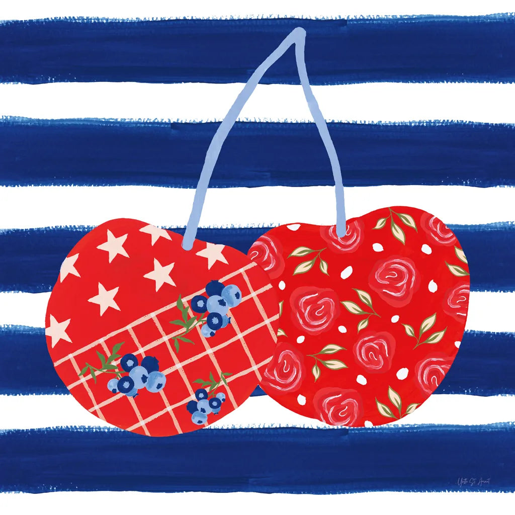 Berry Americana X by Yvette St. Amant. SKU 97659a. Archival Giclee Fine art print for wall decor.