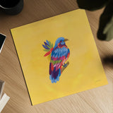 Birds of Paradise I by Yvette St. Amant. Shown as a detailed flat fine art print, highlighting archival giclee quality. Available as an archival giclee rolled canvas, fine art paper, or poster print. SKU 92314a.