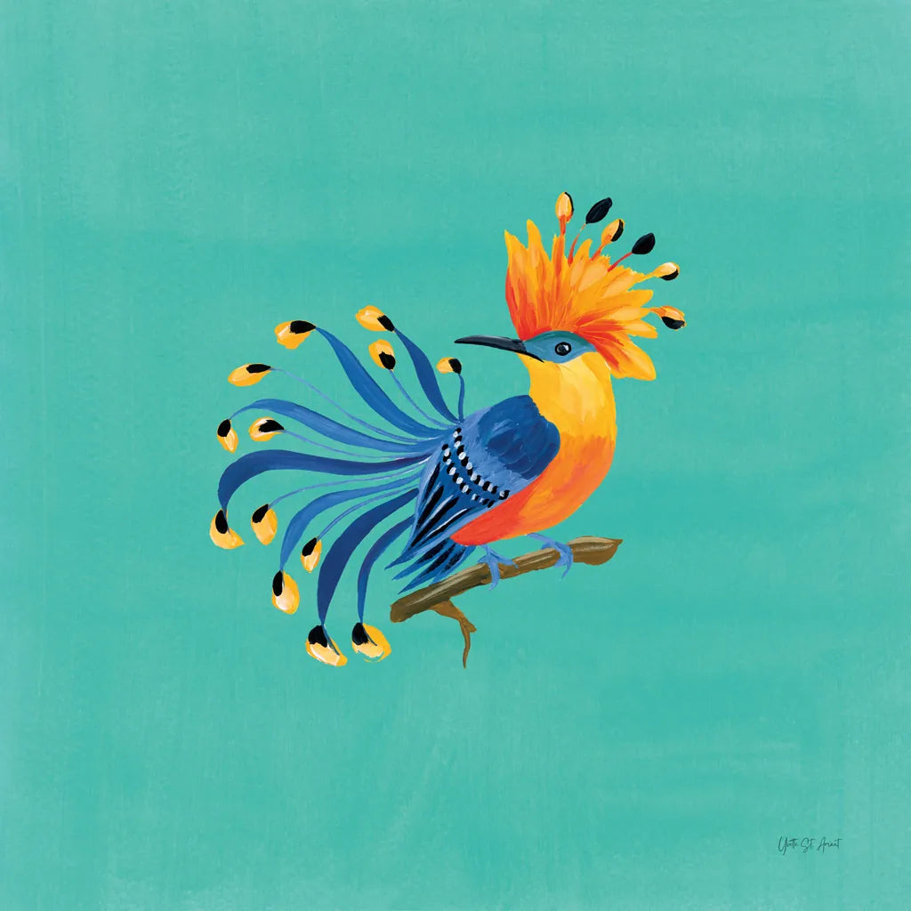 Birds of Paradise IV by Yvette St. Amant. SKU 92317a. Archival Giclee Fine art print for wall decor.