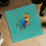 Birds of Paradise IV by Yvette St. Amant. Shown as a detailed flat fine art print, highlighting archival giclee quality. Available as an archival giclee rolled canvas, fine art paper, or poster print. SKU 92317a.