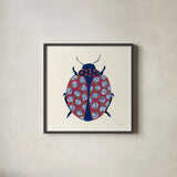 Blooming Beetle I by Yvette St. Amant. Shown in a sleek black glass frame for a contemporary gallery look. Available as an archival giclee rolled canvas, fine art paper, or poster print. SKU 90895a.
