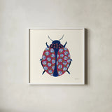 Blooming Beetle I by Yvette St. Amant. Shown in a crisp white glass frame for a clean and minimalist style. Available as an archival giclee rolled canvas, fine art paper, or poster print. SKU 90895a.