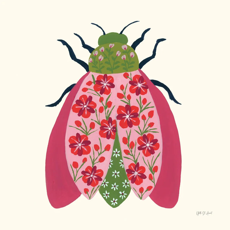 Blooming Beetle II by Yvette St. Amant. SKU 90896a. Archival Giclee Fine art print for wall decor.