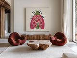 Blooming Beetle II by Yvette St. Amant. Shown as extra-large giant wall art in a modern living room. Available as an archival giclee rolled canvas, fine art paper, or poster print. SKU 90896a.