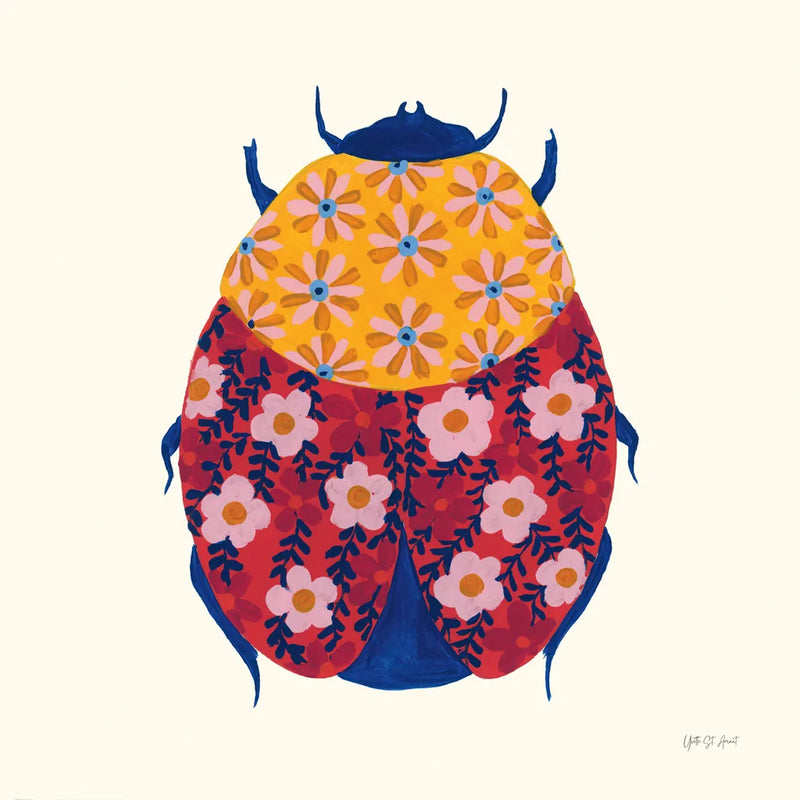 Blooming Beetle III by Yvette St. Amant. SKU 90897a. Archival Giclee Fine art print for wall decor.