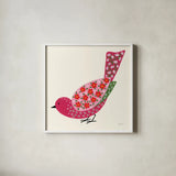 Blooming Bird II by Yvette St. Amant. Shown in a crisp white glass frame for a clean and minimalist style. Available as an archival giclee rolled canvas, fine art paper, or poster print. SKU 92586a.