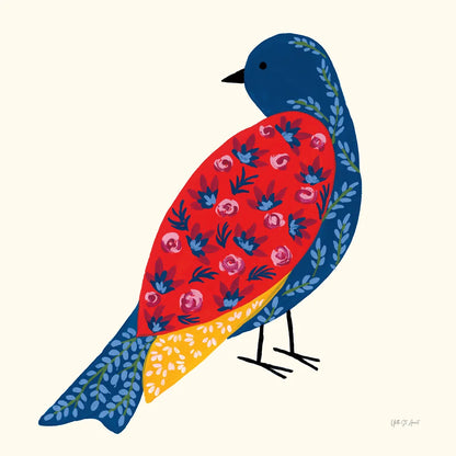 Blooming Bird IV by Yvette St. Amant. SKU 92588a. Archival Giclee Fine art print for wall decor.