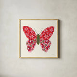 Blooming Butterfly II by Yvette St. Amant. Shown in a natural wood glass frame for a timeless modern aesthetic. Available as an archival giclee rolled canvas, fine art paper, or poster print. SKU 91173a.