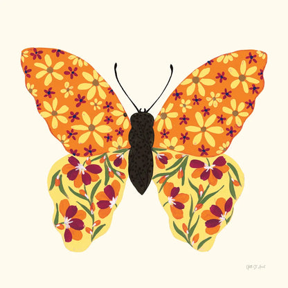 Blooming Butterfly II Vintage by Yvette St. Amant. SKU 96751a. Archival Giclee Fine art print for wall decor.