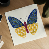 Blooming Butterfly III by Yvette St. Amant. Shown as a detailed flat fine art print, highlighting archival giclee quality. Available as an archival giclee rolled canvas, fine art paper, or poster print. SKU 91174a.