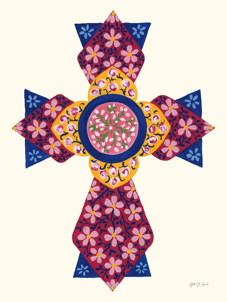 Blooming Cross I by Yvette St. Amant