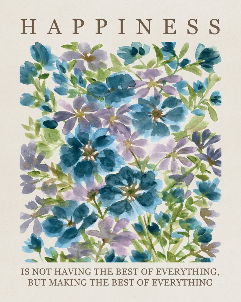 Blue Blooms Poster v2 by Yvette St. Amant