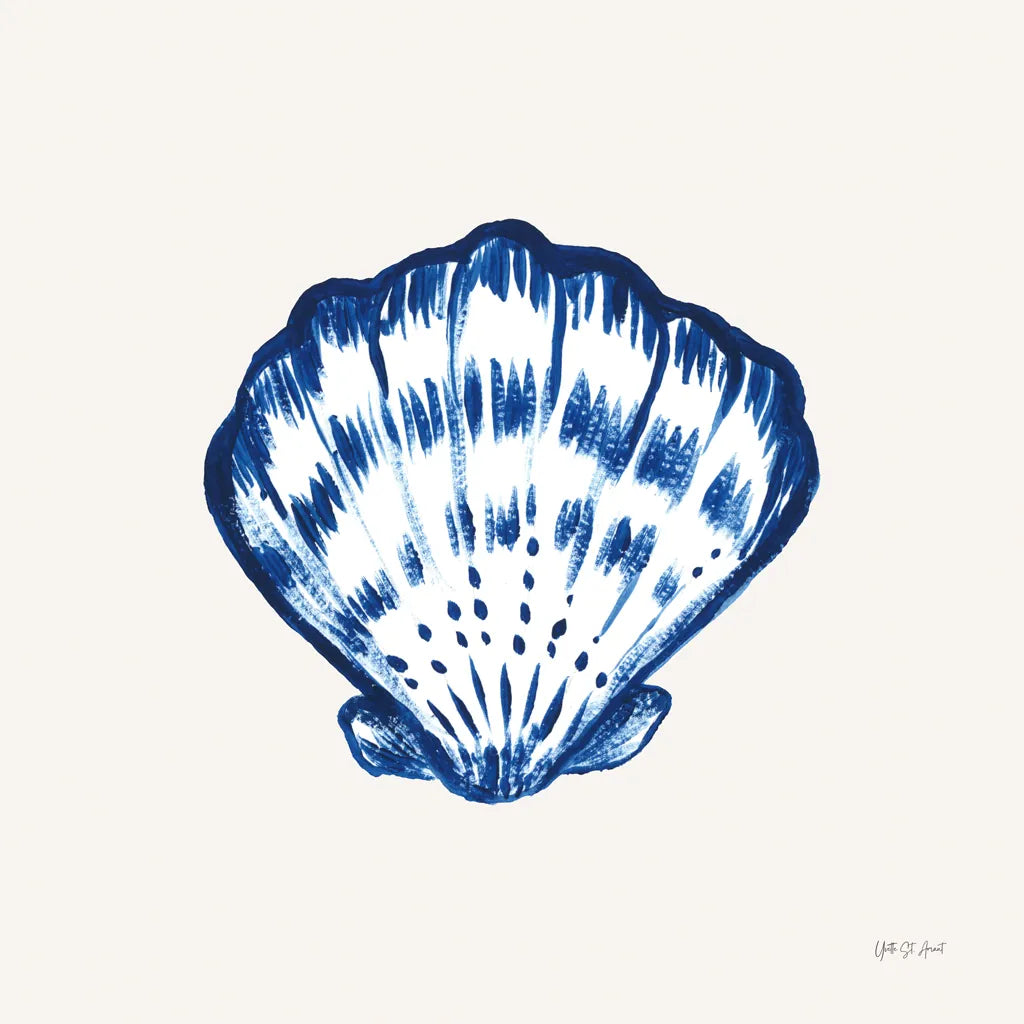Blue Shell I by Yvette St. Amant. SKU 101197a. Archival Giclee Fine art print for wall decor.