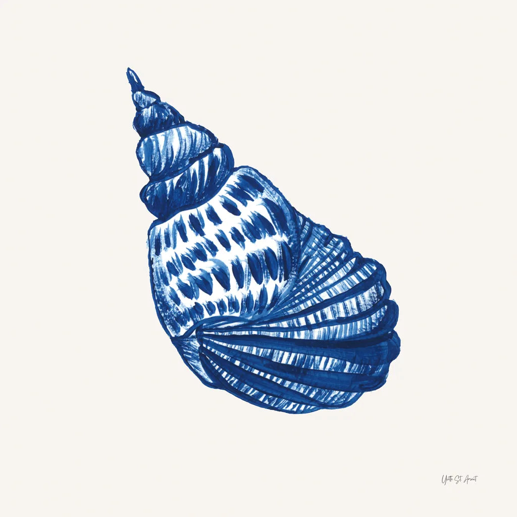 Blue Shell II by Yvette St. Amant. SKU 101198a. Archival Giclee Fine art print for wall decor.
