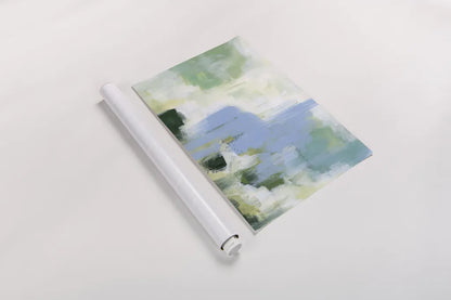 Blue Vibration by Yvette St. Amant. shown as a rolled paper print. Available as archival giclee rolled canvas, fine art paper, or poster print. SKU 99866i.