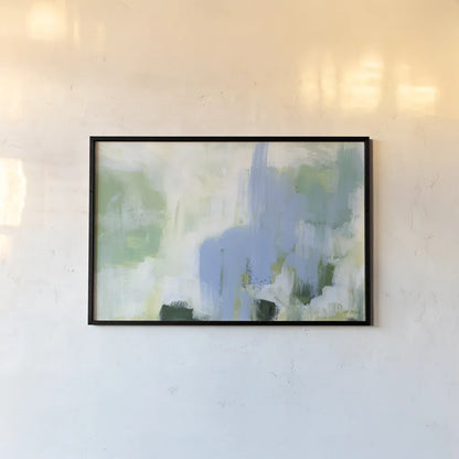 Blue Vibration by Yvette St. Amant. shown as a paper print in a black flame. Available as a archival giclee rolled canvas, fine art paper, or poster print. SKU 99866i.