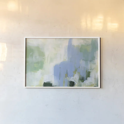 Blue Vibration by Yvette St. Amant. shown as a paper print in a white frame. Available as a archival giclee rolled canvas, fine art paper, or poster print. SKU 99866i.