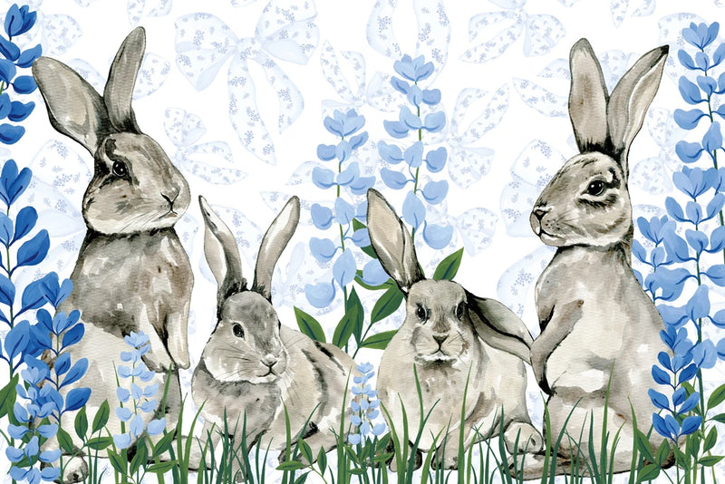 Bluebonnet Bunnies V by Yvette St. Amant
