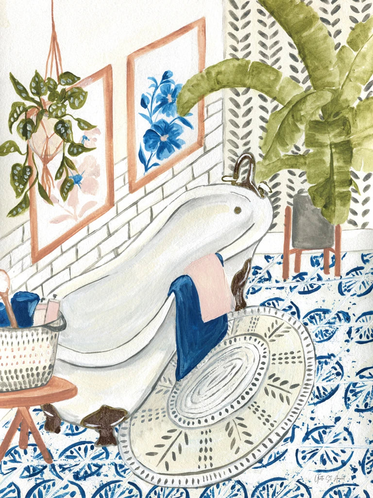 Boho Chic Bath I by Yvette St. Amant