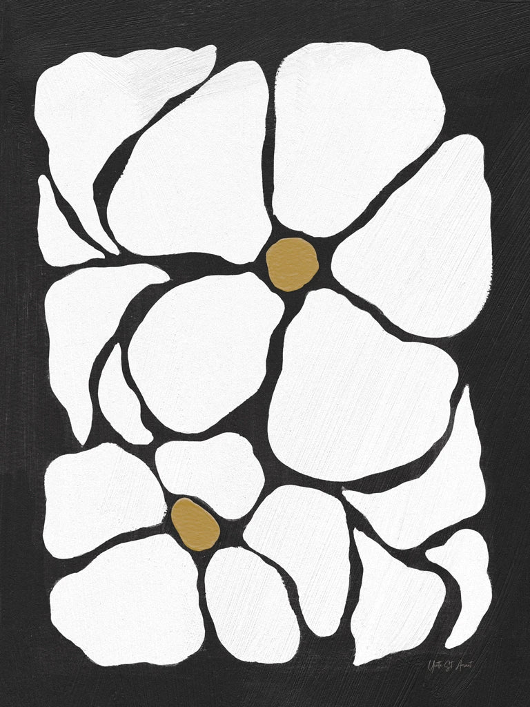 Boho Impact Floral I BW by Yvette St. Amant