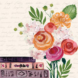 Books and Blooms II by Yvette St. Amant. SKU 97380a. Archival Giclee Fine art print for wall decor.