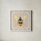 Botanical Mosaic II by Yvette St. Amant. Shown in a crisp white glass frame for a clean and minimalist style. Available as an archival giclee rolled canvas, fine art paper, or poster print. SKU 96216a.