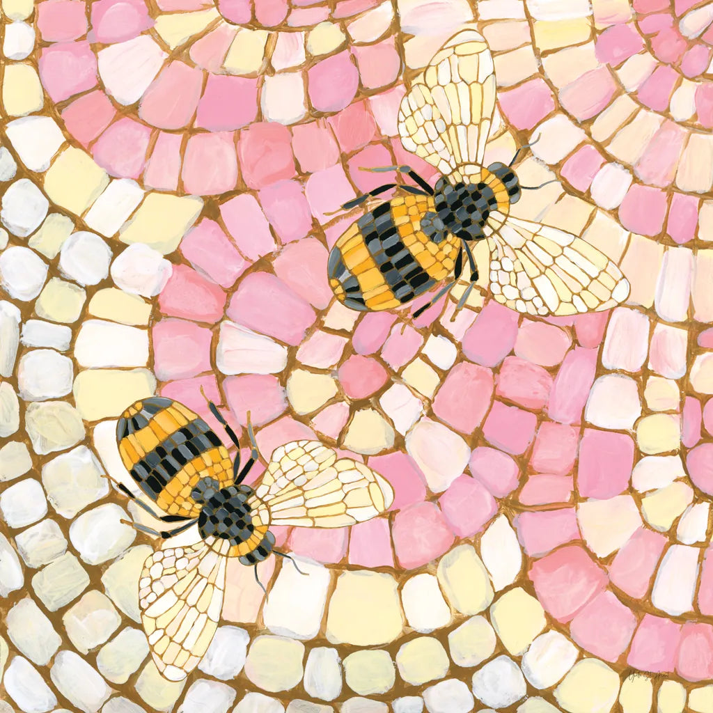 Botanical Mosaic III by Yvette St. Amant. SKU 96217a. Archival Giclee Fine art print for wall decor.