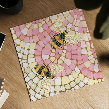 Botanical Mosaic III by Yvette St. Amant. Shown as a detailed flat fine art print, highlighting archival giclee quality. Available as an archival giclee rolled canvas, fine art paper, or poster print. SKU 96217a.