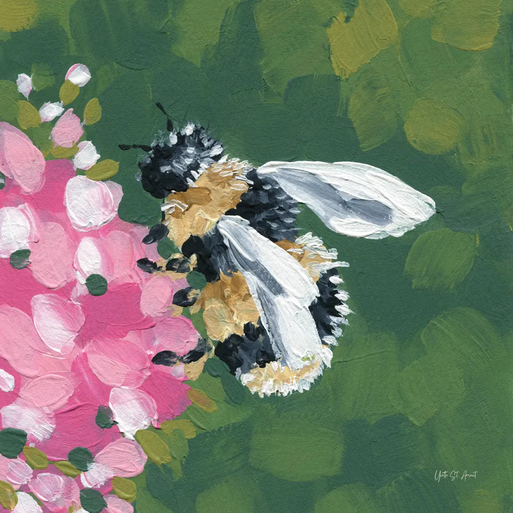 Busy Bee by Yvette St. Amant. SKU 89320a. Archival Giclee Fine art print for wall decor.