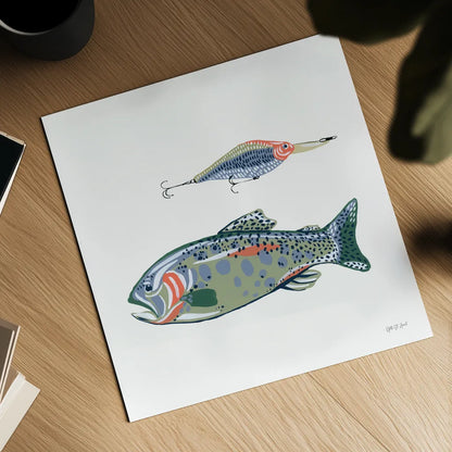 Catch of the Day VIII by Yvette St. Amant. Shown as a detailed flat fine art print, highlighting archival giclee quality. Available as an archival giclee rolled canvas, fine art paper, or poster print. SKU 98950a.