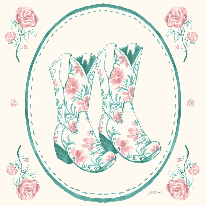 Chinoiserie Cowgirl I v2 by Yvette St. Amant