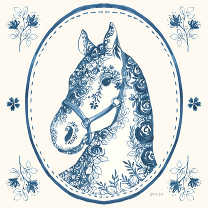 Chinoiserie Cowgirl II by Yvette St. Amant. SKU 101163a. Archival Giclee Fine art print for wall decor.