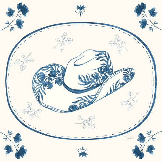 Chinoiserie Cowgirl III by Yvette St. Amant. SKU 101164a. Archival Giclee Fine art print for wall decor.