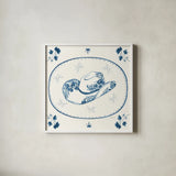Chinoiserie Cowgirl III by Yvette St. Amant. Shown in a crisp white glass frame for a clean and minimalist style. Available as an archival giclee rolled canvas, fine art paper, or poster print. SKU 101164a.