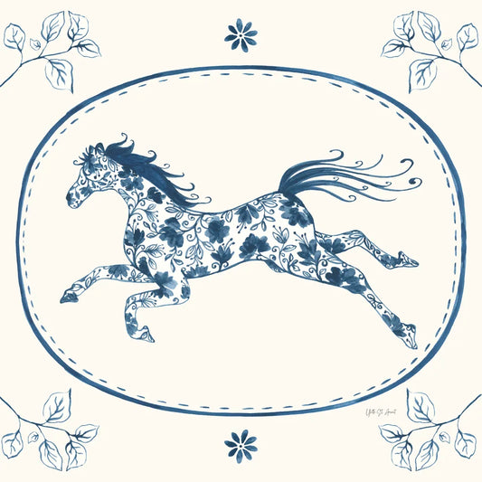 Chinoiserie Cowgirl IV by Yvette St. Amant. SKU 101165a. Archival Giclee Fine art print for wall decor.